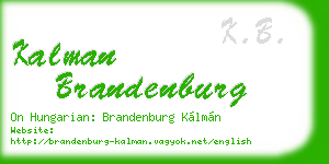 kalman brandenburg business card