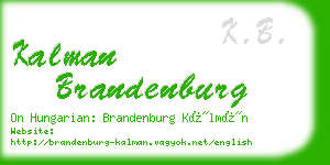 kalman brandenburg business card